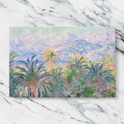 Palm Trees at Bordighera by Claude Monet Canvas Wall Art Print