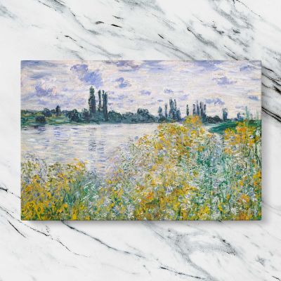 Ile aux Fleurs near Vetheuil by Claude Monet Canvas Wall Art Print