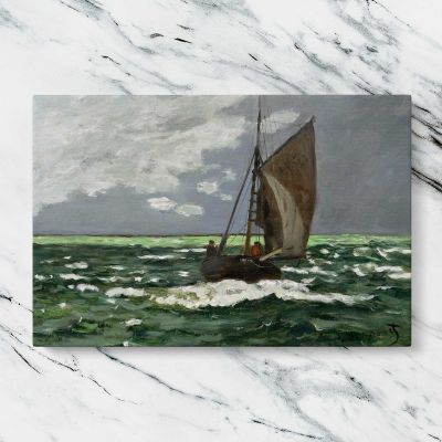 Seascape Storm by Claude Monet Canvas Wall Art Print