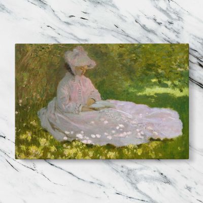 Springtime by Claude Monet Canvas Wall Art Print