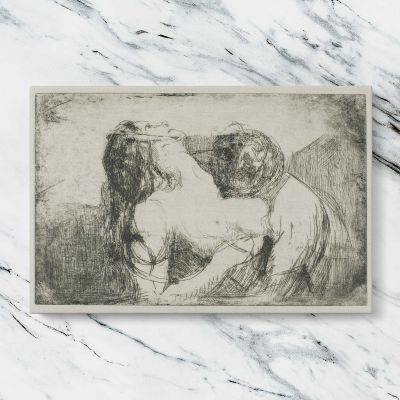 The Bite by Edvard Munch Canvas Wall Art Print