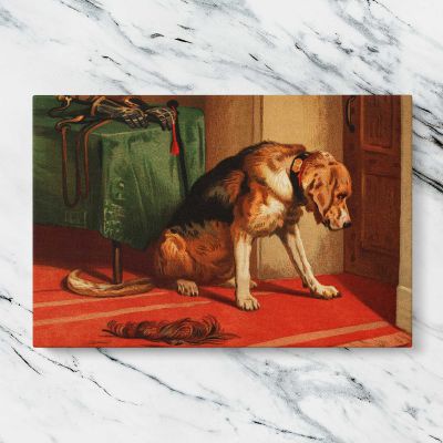 Suspense by Edwin Landseer Canvas Wall Art Print