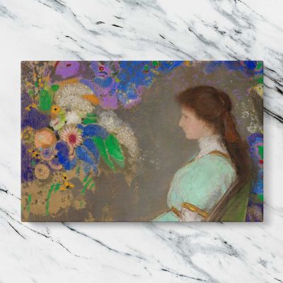 Violette Heymann by Odilon Redon Canvas Wall Art Print