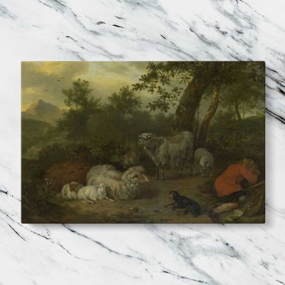 The Sleeping Shepherd Canvas Wall Art Print