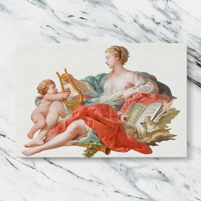 Allegory of Music by Francois Boucher Canvas Wall Art Print