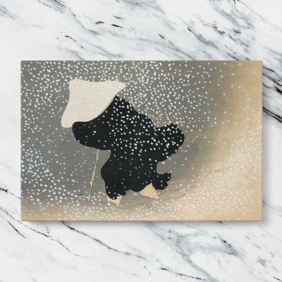 Snow from Momoyogusa by Kamisaka Sekka Canvas Wall Art Print