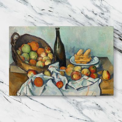 The Basket of Apples by Paul Cezanne Canvas Wall Art Print