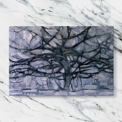 Gray Tree by Piet Mondrian Canvas Wall Art Print