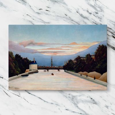 The Eiffel Tower by Henri Rousseau Canvas Wall Art Print