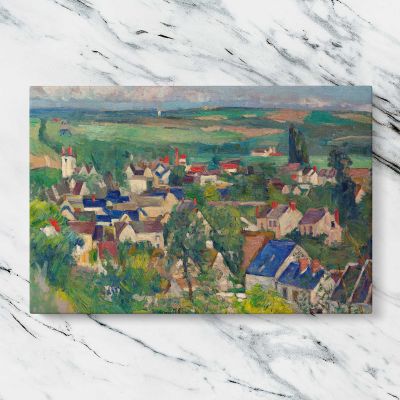 Auvers Panoramic View by Paul Cezanne Canvas Wall Art Print