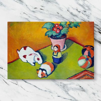 Little Walters Toys by August Macke Canvas Wall Art Print