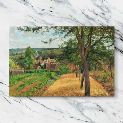Orchards at Louveciennes by Camille Pissarro Canvas Wall Art Print