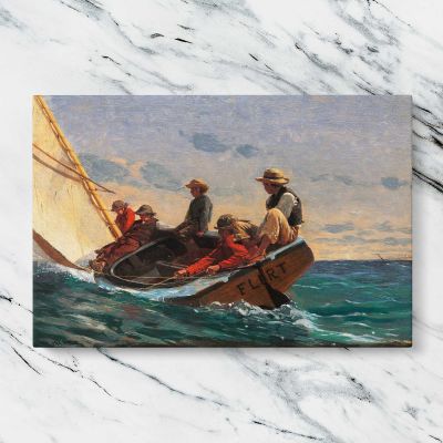 The Flirt by Winslow Homer Canvas Wall Art Print