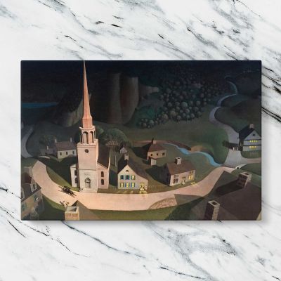 The Midnight Ride of Paul Revere by Grant Wood Canvas Wall Art Print