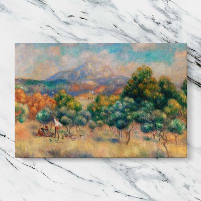 Mount of Sainte Victoire by Pierre Auguste Renoir Canvas Wall Art Print