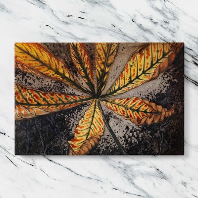 Autumn Chestnut Leaf by Julie de Graag Canvas Wall Art Print