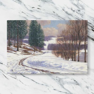 Winter Country by Viktor Olgyai Canvas Wall Art Print