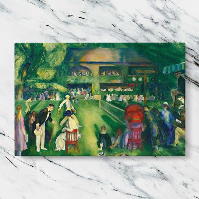 Tennis at Newport by George Bellows Canvas Wall Art Print