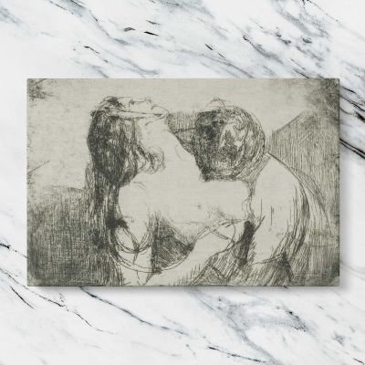 The Bite by Edvard Munch Canvas Wall Art Print