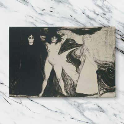 The Woman Sphinx by Edvard Munch Canvas Wall Art Print