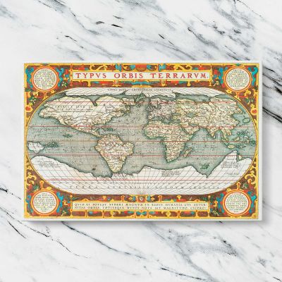Typus Orbis Terrarum World Map by Abraham Ortelius Canvas Wall Art Print