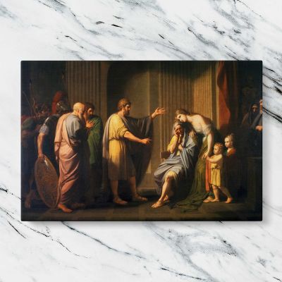 Cleombrotus Ordered into Banishment by Leonidas II King of Sparta by Benjamin West Canvas Wall Art Print