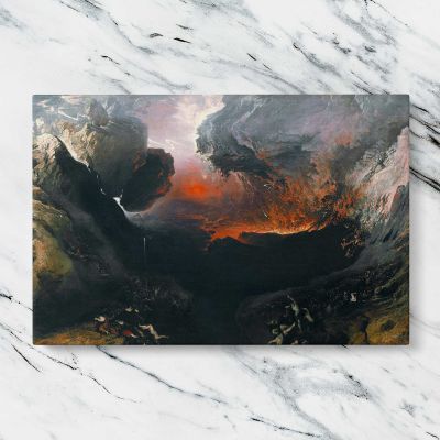 The Great Day of His Wrath by John Martin Canvas Wall Art Print