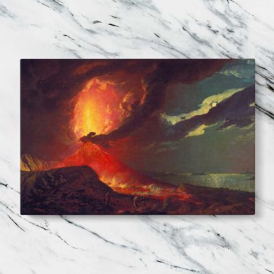 Vesuvius in Eruption by Joseph Wright of Derby Canvas Wall Art Print