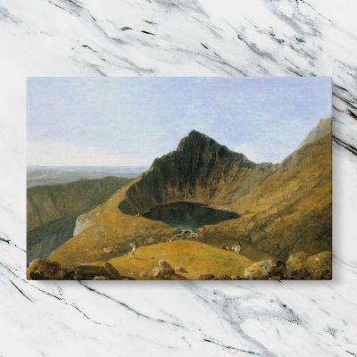 Llyn y Cau Cader Idris by Richard Wilson Canvas Wall Art Print