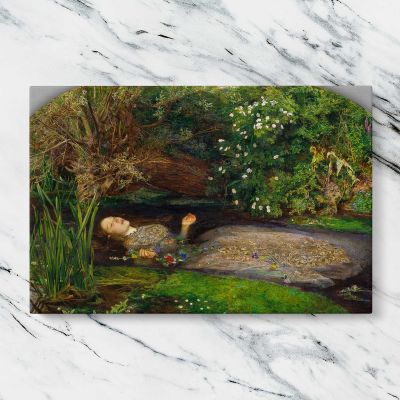 Ophelia by Sir John Everett Millais Canvas Wall Art Print