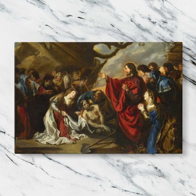 Christ and the Crowd beneath a Tree Canvas Wall Art Print