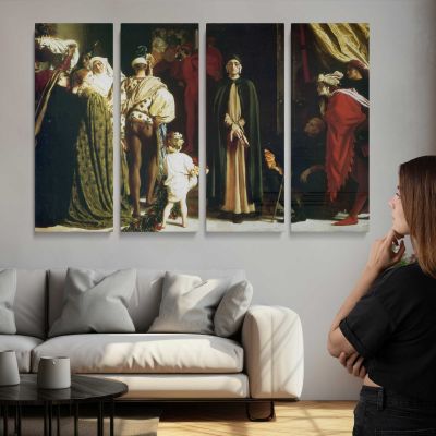 Classical Procession in a Grand Hall by Frederic Leighton Canvas Wall Art Print