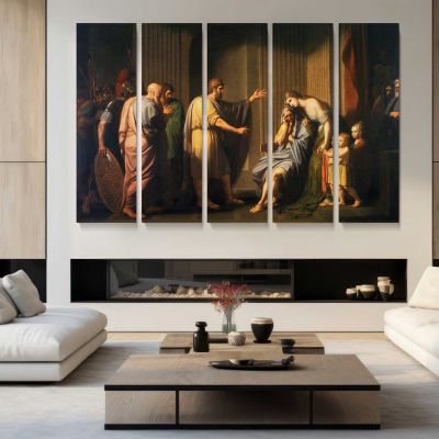 Cleombrotus Ordered Into Banishment by Benjamin West Canvas Wall Art Print