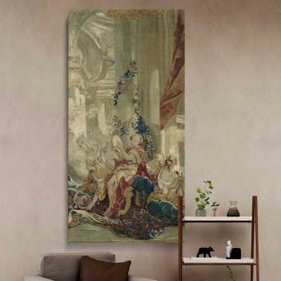 Psyches Entrance into Cupids Palace from the Story of Psyche by Francois Boucher Canvas Wall Art Print
