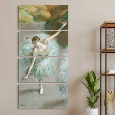 Dancer in Green ca 1883 by Edgar Degas Canvas Wall Art Print