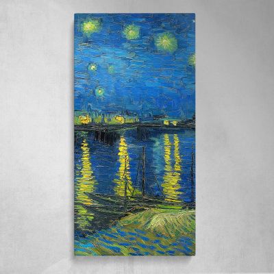 Starry Night Over the Rhone by Vincent van Gogh Canvas Wall Art Print