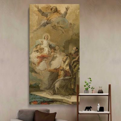 The Immaculate Conception with Joachim and Saint Anne Canvas Wall Art Print
