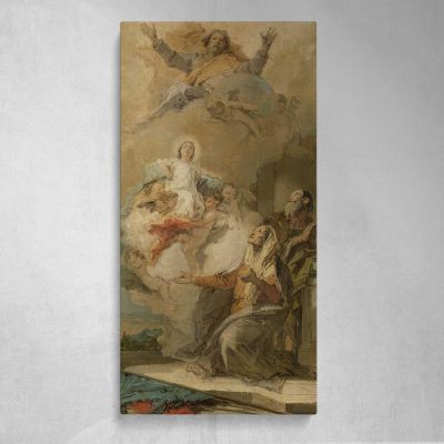 The Immaculate Conception with Joachim and Saint Anne Canvas Wall Art Print