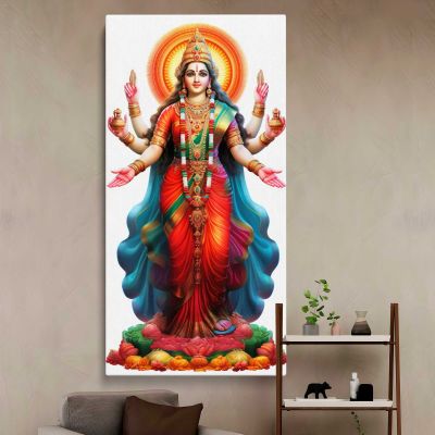 Hindu Goddess Lakshmi Canvas Wall Art Print