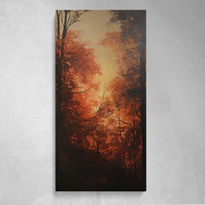 Autumn Forest Light Canvas Wall Art Print