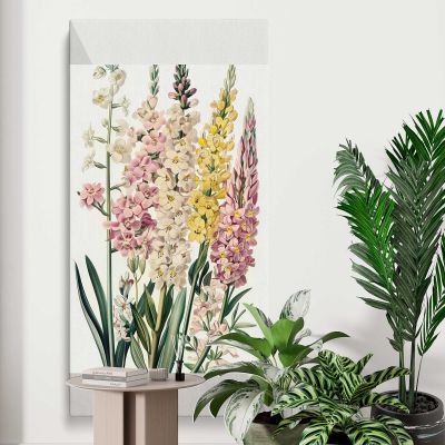 Vintage Botanical Flower Collage Canvas Wall Art Print