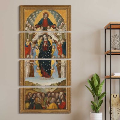 The Assumption of the Virgin by Bergognone Canvas Wall Art Print
