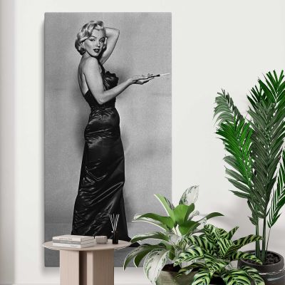 Marilyn Monroe in an Evening Gown Canvas Wall Art Print