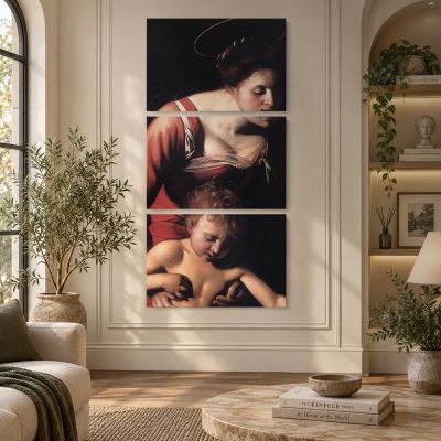 Michelangelo Merisi da Caravaggio Madonna Palafrenieri detail WGA04168 by Caravaggio Canvas Wall Art Print
