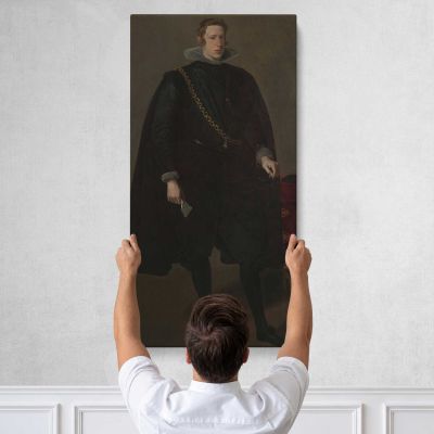 Philip IV of Spain by Diego Velazquez Canvas Wall Art Print