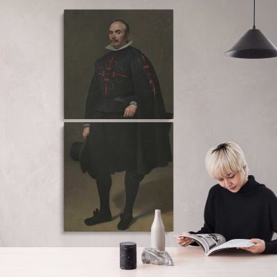 Portrait of Don Pedro de Barberana by Diego Velazquez Canvas Wall Art Print