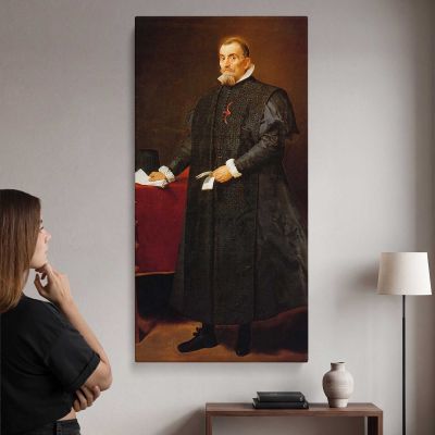 Don Diego del Corral y Arellano by Diego Velazquez Canvas Wall Art Print