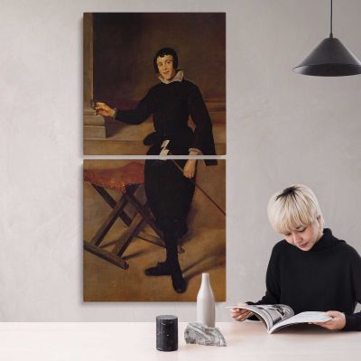 Juan Calabazas Called Calabacillas by Diego Velazquez Canvas Wall Art Print