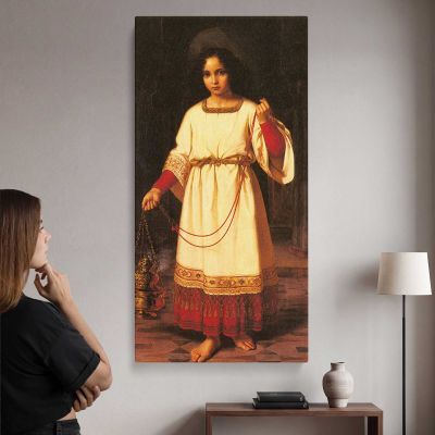 The Acolyte by Abraham Solomon Canvas Wall Art Print