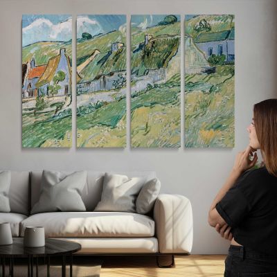 Cottages by Vincent Van Gogh Canvas Wall Art Print